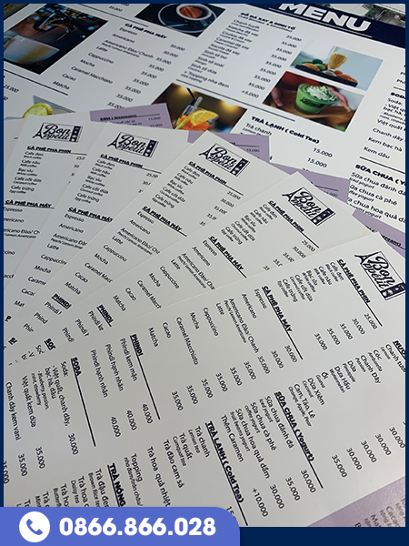 Menu nhà hàng